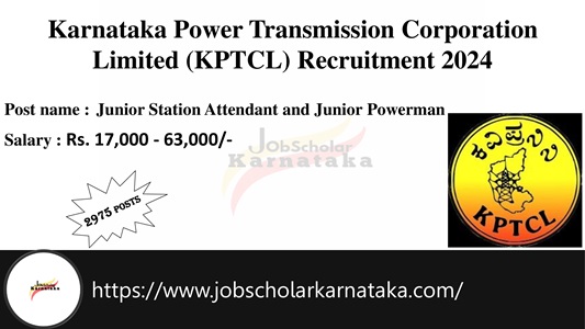 KPTCL Recruitment 2024