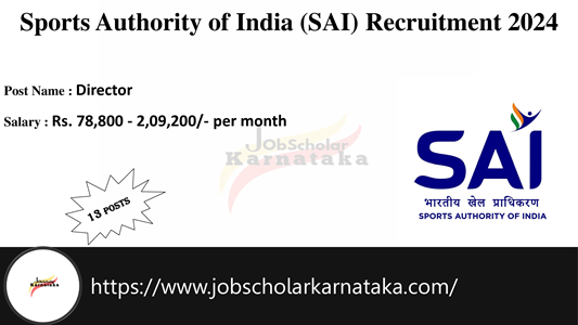 Sports Authority of India (SAI) Recruitment 2024