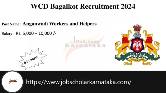 WCD Bagalkot Recruitment 2024